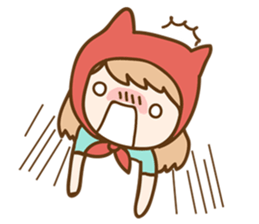 Ribbon and her cats sticker #866950