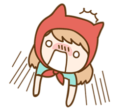 Ribbon and her cats sticker #866950