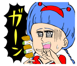 70's ish JAPANESE GIRLS' MANGA sticker #867043