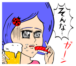 70's ish JAPANESE GIRLS' MANGA sticker #867044