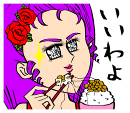 70's ish JAPANESE GIRLS' MANGA sticker #867053