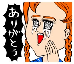 70's ish JAPANESE GIRLS' MANGA sticker #867056