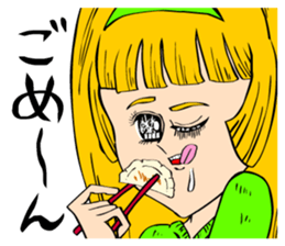 70's ish JAPANESE GIRLS' MANGA sticker #867057