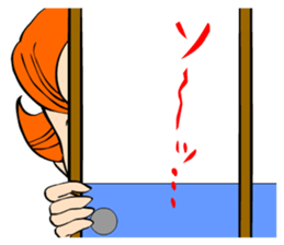 70's ish JAPANESE GIRLS' MANGA sticker #867064