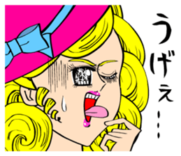 70's ish JAPANESE GIRLS' MANGA sticker #867076