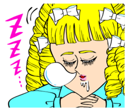 70's ish JAPANESE GIRLS' MANGA sticker #867077