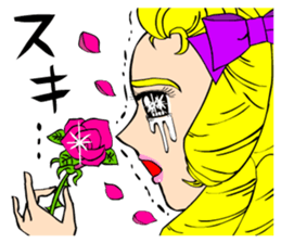 70's ish JAPANESE GIRLS' MANGA sticker #867078