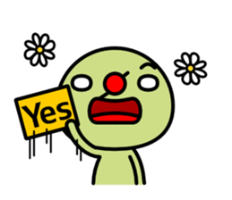 Red nose and one eyebrow brother sticker #867608