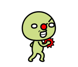 Red nose and one eyebrow brother sticker #867636