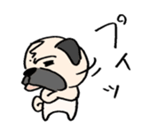 sloth pug sticker #868683