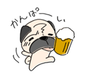 sloth pug sticker #868693