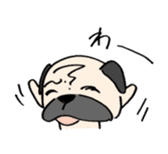 sloth pug sticker #868698