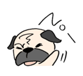 sloth pug sticker #868699