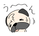 sloth pug sticker #868700