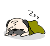 sloth pug sticker #868701