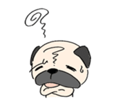 sloth pug sticker #868703