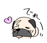 sloth pug sticker #868705