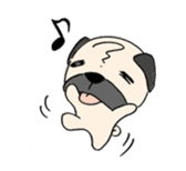 sloth pug sticker #868711