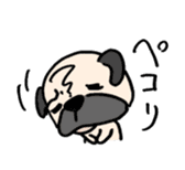 sloth pug sticker #868713