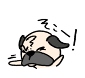 sloth pug sticker #868717