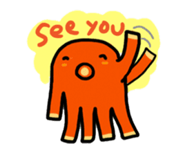 wiener's octopus TAKOSAN English version sticker #869478