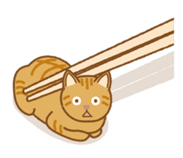 Chopstick rest cat "Yasubei" sticker #870241