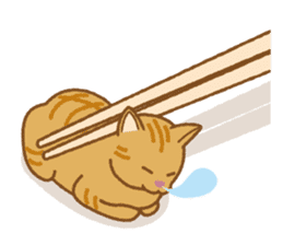 Chopstick rest cat "Yasubei" sticker #870243