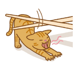 Chopstick rest cat "Yasubei" sticker #870244