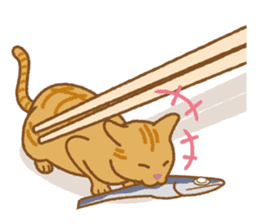 Chopstick rest cat "Yasubei" sticker #870246
