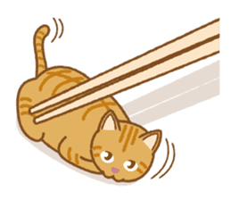 Chopstick rest cat "Yasubei" sticker #870249