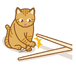 Chopstick rest cat "Yasubei" sticker #870254