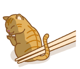 Chopstick rest cat "Yasubei" sticker #870256