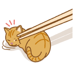 Chopstick rest cat "Yasubei" sticker #870257
