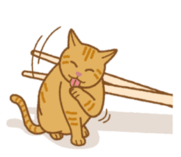 Chopstick rest cat "Yasubei" sticker #870263