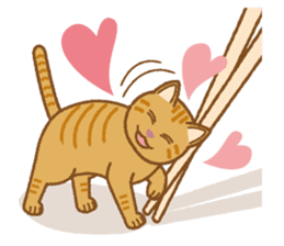 Chopstick rest cat "Yasubei" sticker #870266