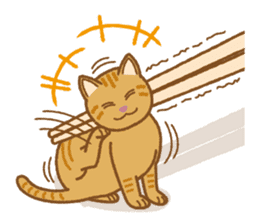 Chopstick rest cat "Yasubei" sticker #870267