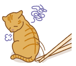 Chopstick rest cat "Yasubei" sticker #870268