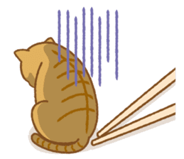 Chopstick rest cat "Yasubei" sticker #870269