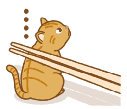 Chopstick rest cat "Yasubei" sticker #870274