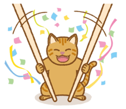Chopstick rest cat "Yasubei" sticker #870275