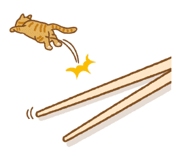 Chopstick rest cat "Yasubei" sticker #870276