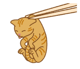 Chopstick rest cat "Yasubei" sticker #870277
