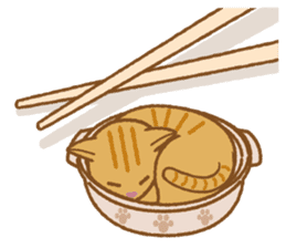 Chopstick rest cat "Yasubei" sticker #870278