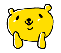 yellow bear sticker #870328