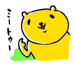 yellow bear sticker #870357