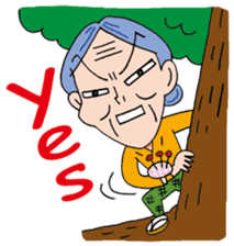 Little Kou & her grandma sticker #871255