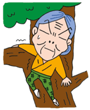 Little Kou & her grandma sticker #871266