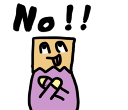 Paper bag mask sticker #872293