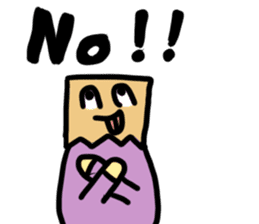 Paper bag mask sticker #872293