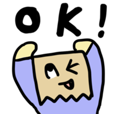 Paper bag mask sticker #872294